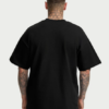 basic oversized shirt in schwarz von hinten