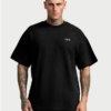 Basic oversized shirt in schwarz